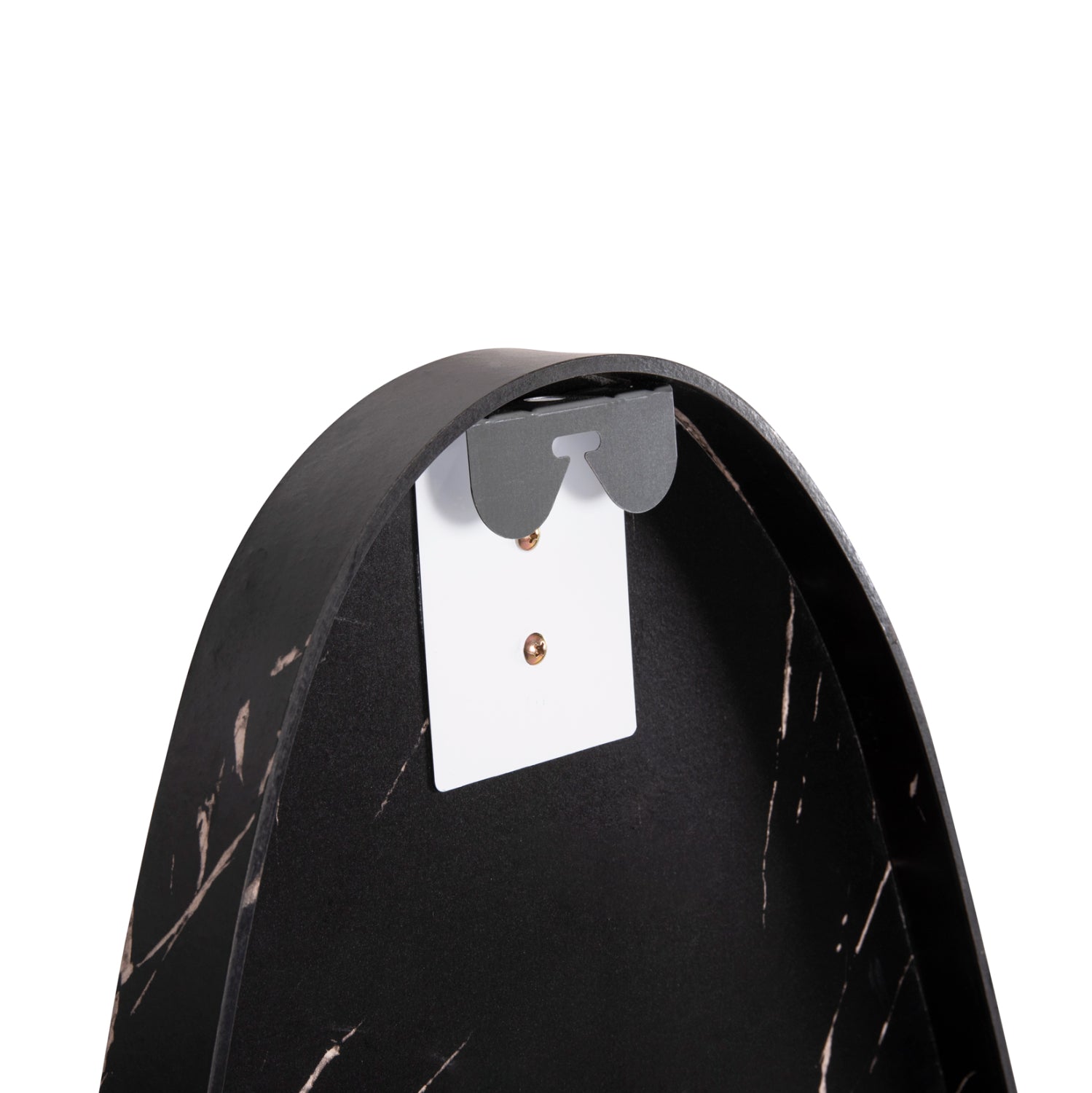 WALL MIRROR CRITHER HM4486.01 MDF FRAME IN BLACK MARBLE COLORING 49x140Hcm.