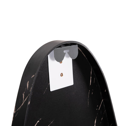 WALL MIRROR CRITHER HM4486.01 MDF FRAME IN BLACK MARBLE COLORING 49x140Hcm.