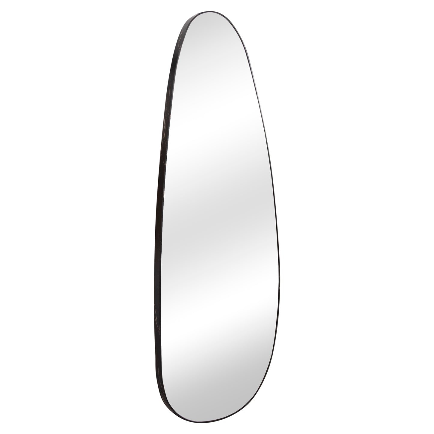 WALL MIRROR CRITHER HM4486.01 MDF FRAME IN BLACK MARBLE COLORING 49x140Hcm.