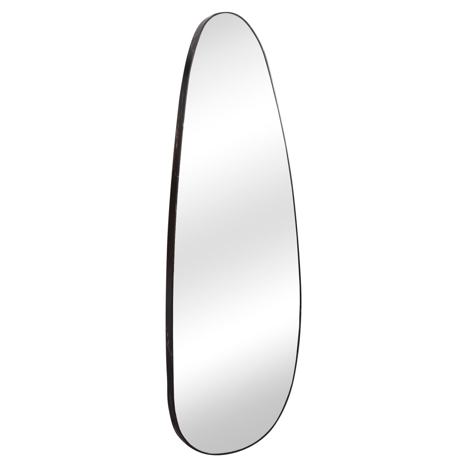 WALL MIRROR CRITHER HM4486.01 MDF FRAME IN BLACK MARBLE COLORING 49x140Hcm.