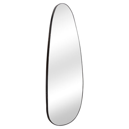 WALL MIRROR CRITHER HM4486.01 MDF FRAME IN BLACK MARBLE COLORING 49x140Hcm.