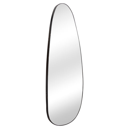 WALL MIRROR CRITHER HM4486.01 MDF FRAME IN BLACK MARBLE COLORING 49x140Hcm.
