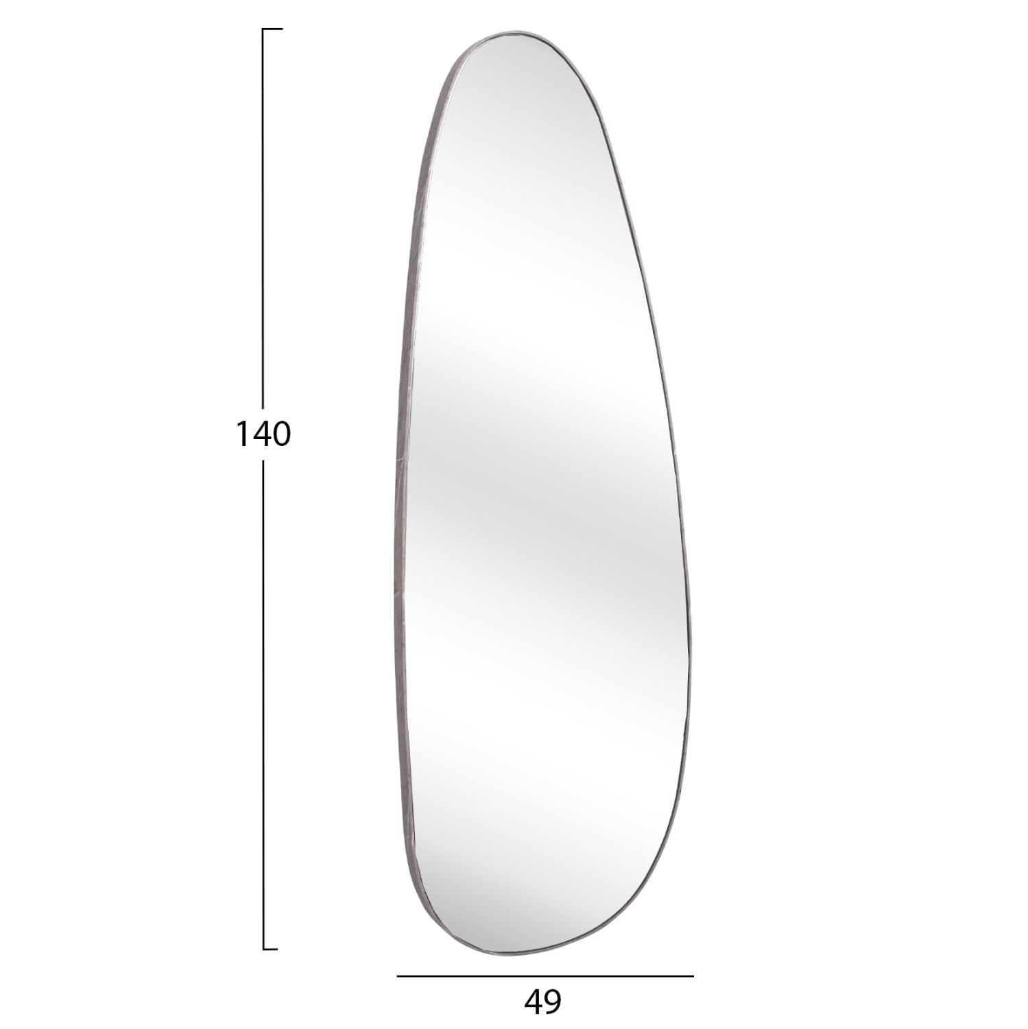 WALL MIRROR CRITHER HM4486.02 MDF FRAME IN GREY MARBLE COLORING 49x140Hcm.
