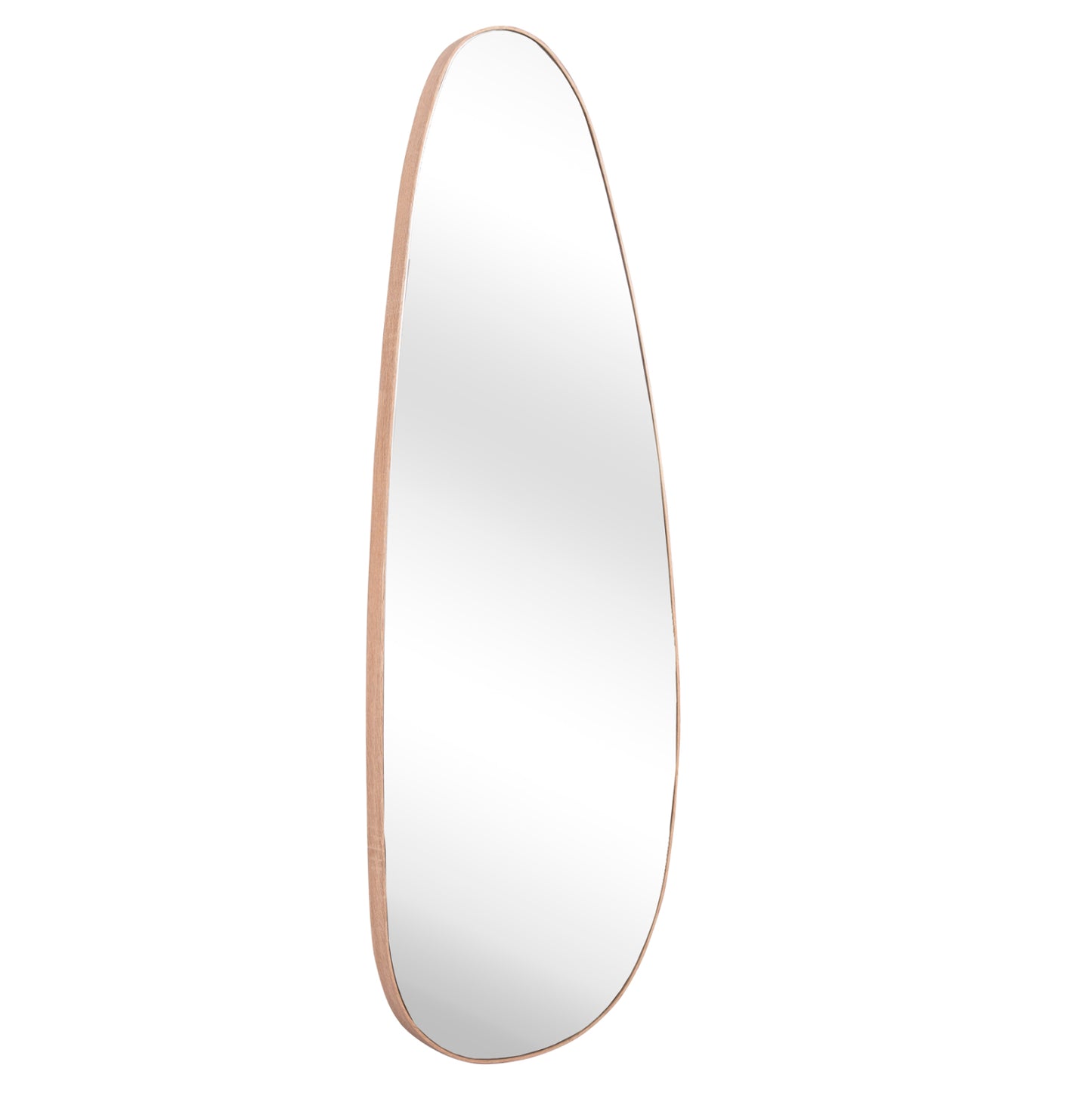 WALL MIRROR CRITHER HM4486.03 MDF FRAME IN NATURAL WOOD COLORING 49x140Hcm.
