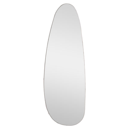 WALL MIRROR CRITHER HM4486.05 MDF FRAME IN WHITE MARBLE COLORING 49x140Hcm.