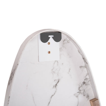 WALL MIRROR CRITHER HM4486.05 MDF FRAME IN WHITE MARBLE COLORING 49x140Hcm.