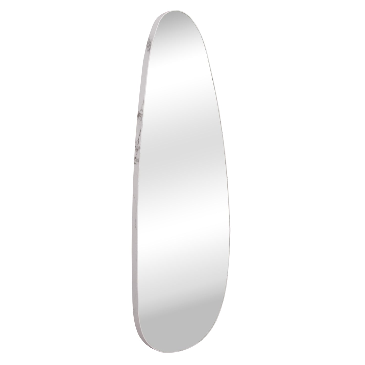 WALL MIRROR CRITHER HM4486.05 MDF FRAME IN WHITE MARBLE COLORING 49x140Hcm.