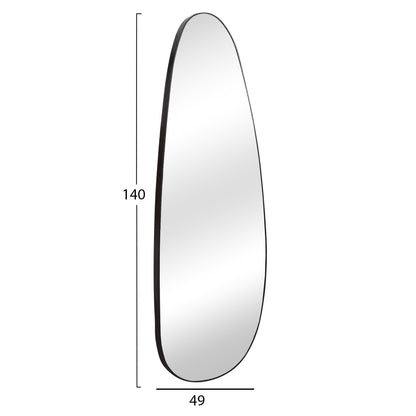 WALL MIRROR CRITHER HM4486.11 MDF FRAME IN BLACK COLORING 49x140Hcm.