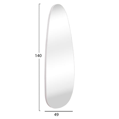 WALL MIRROR CRITHER HM4486.12 MDF FRAME IN WHITE COLORING 49x140Hcm.