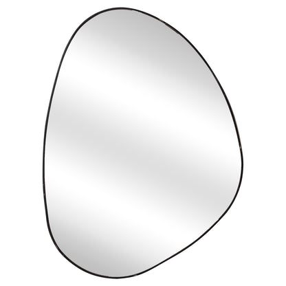 WALL MIRROR IRREGU HM4487.01 MDF FRAME IN BLACK MARBLE COLORING 60x80Hcm.