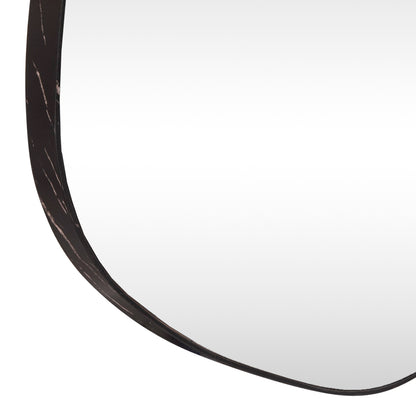WALL MIRROR IRREGU HM4487.01 MDF FRAME IN BLACK MARBLE COLORING 60x80Hcm.