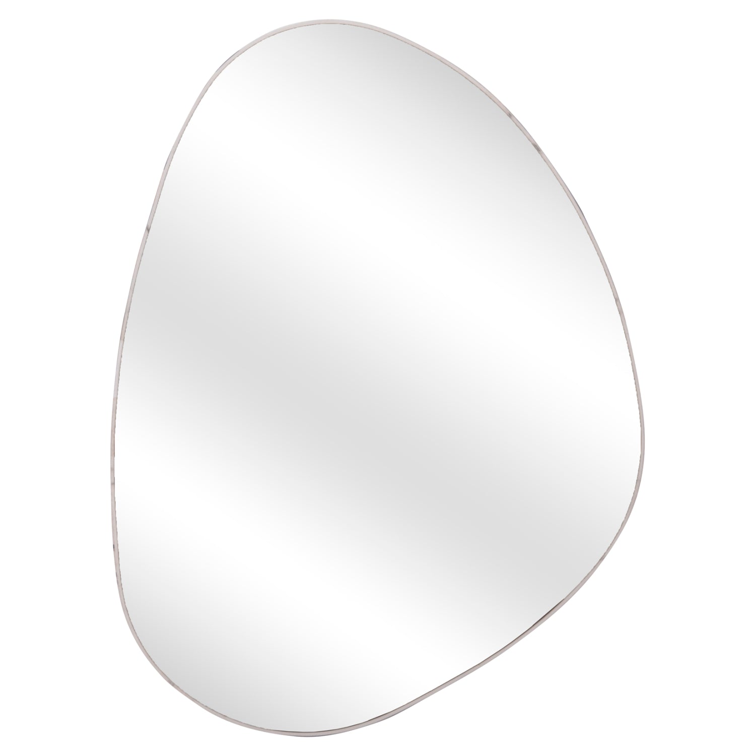 WALL MIRROR IRREGU HM4487.05 MDF FRAME IN WHITE MARBLE COLORING 60x80Hcm.