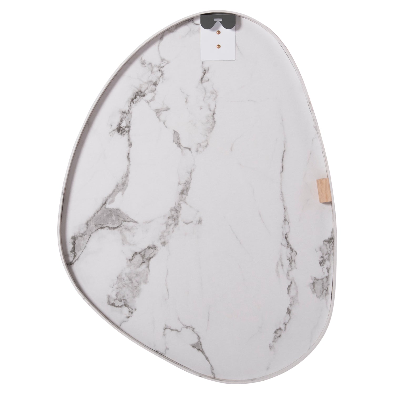WALL MIRROR IRREGU HM4487.05 MDF FRAME IN WHITE MARBLE COLORING 60x80Hcm.