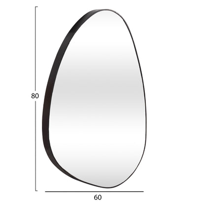 WALL MIRROR IRREGU HM4487.11 MDF FRAME IN BLACK COLORING 60x80Hcm.