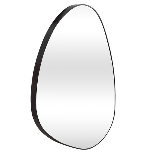 WALL MIRROR IRREGU HM4487.11 MDF FRAME IN BLACK COLORING 60x80Hcm.