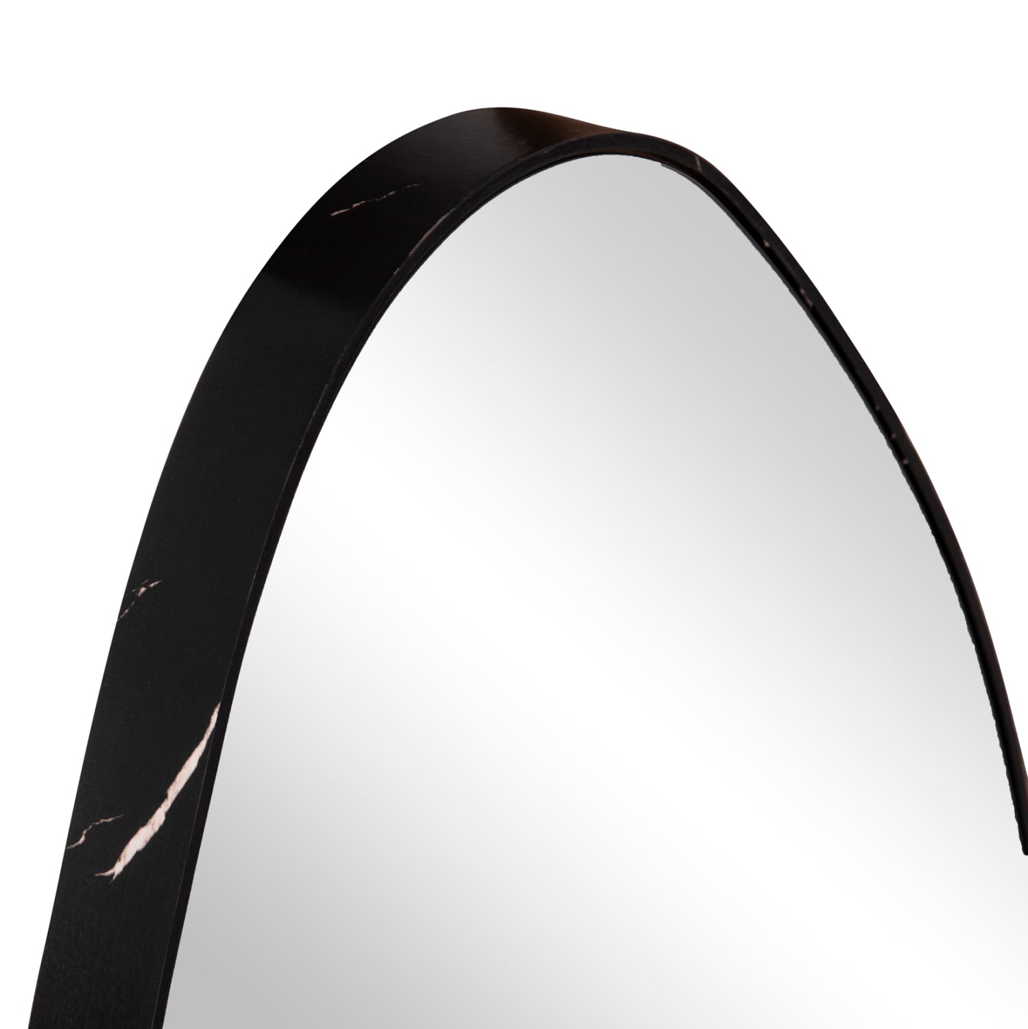 WALL MIRROR DROP HM4488.01 MDF FRAME IN BLACK MARBLE COLORING 50x80Hcm.