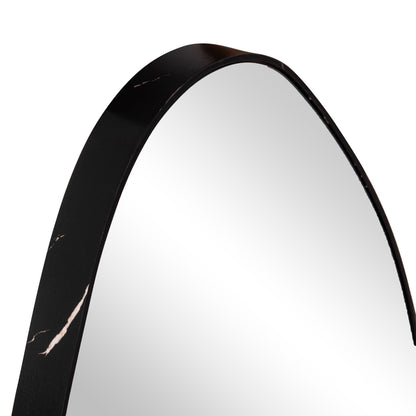 WALL MIRROR DROP HM4488.01 MDF FRAME IN BLACK MARBLE COLORING 50x80Hcm.