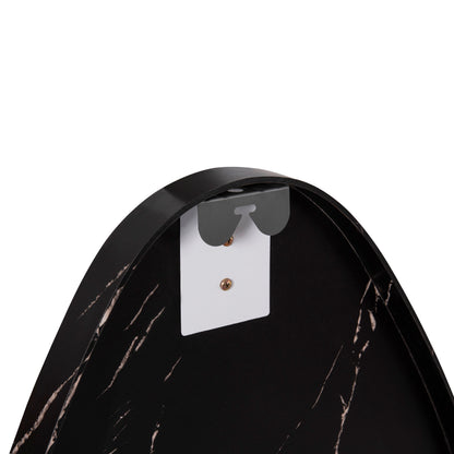 WALL MIRROR DROP HM4488.01 MDF FRAME IN BLACK MARBLE COLORING 50x80Hcm.