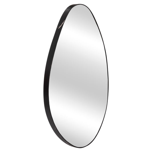 WALL MIRROR DROP HM4488.01 MDF FRAME IN BLACK MARBLE COLORING 50x80Hcm.