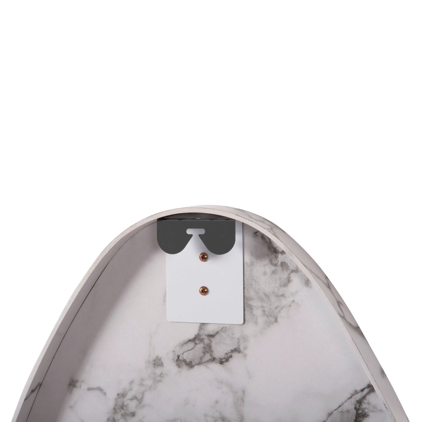 WALL MIRROR DROP HM4488.05 MDF FRAME IN WHITE MARBLE COLORING 50x80Hcm.