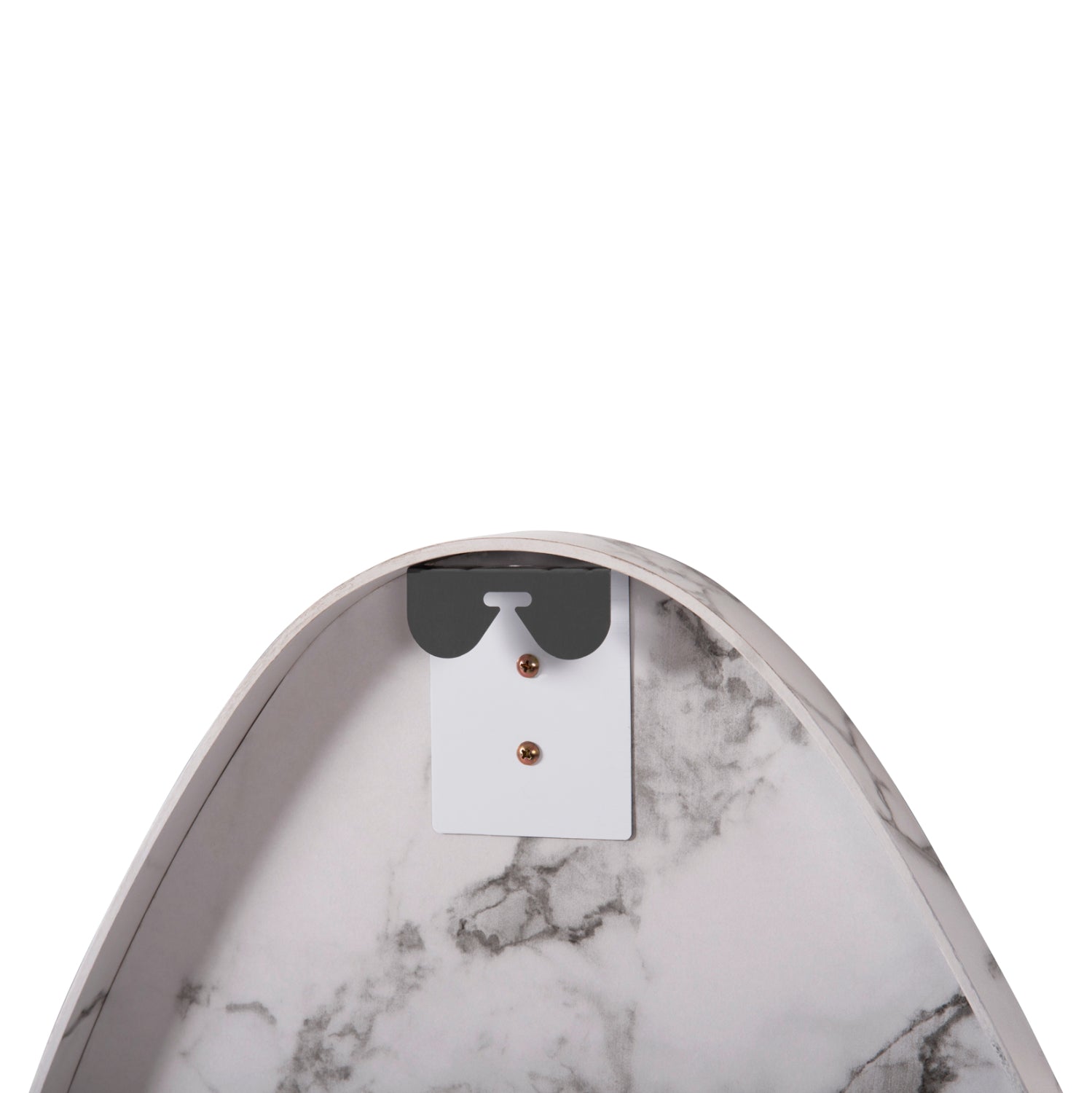 WALL MIRROR DROP HM4488.05 MDF FRAME IN WHITE MARBLE COLORING 50x80Hcm.