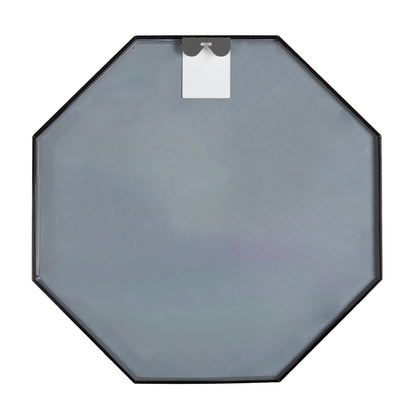 WALL MIRROR SERIES ARCHER HM4499.01 OCTAGON ALUMINUM FRAME IN BLACK Φ74cm.
