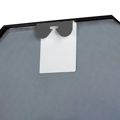 WALL MIRROR SERIES ARCHER HM4499.01 OCTAGON ALUMINUM FRAME IN BLACK Φ74cm.