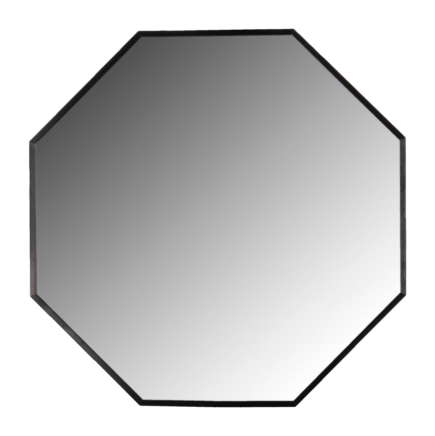 WALL MIRROR SERIES ARCHER HM4499.01 OCTAGON ALUMINUM FRAME IN BLACK Φ74cm.