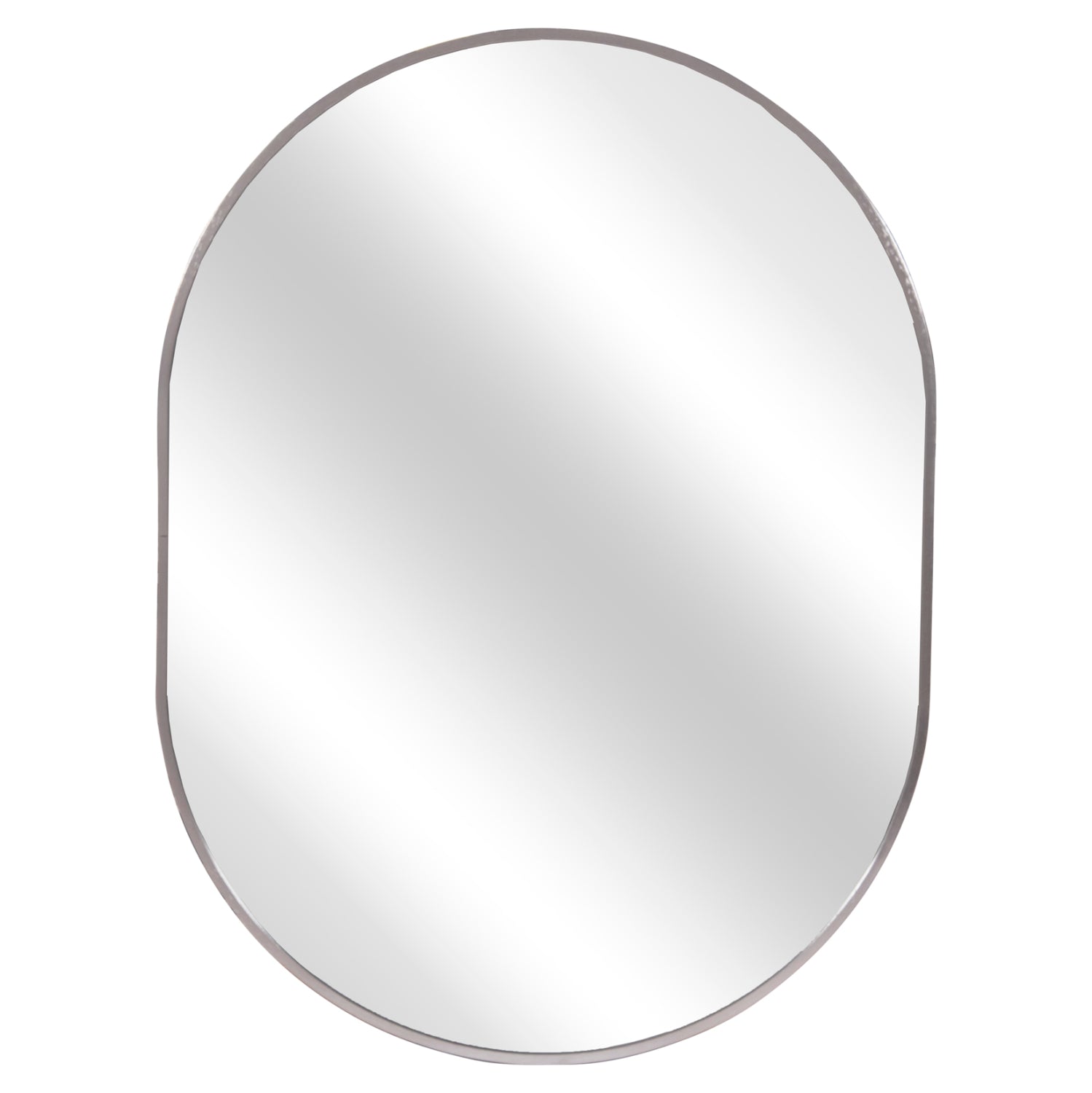 WALL MIRROR SERIES ARCHER HM4500.40 OVAL ALUMINUM FRAME IN SILVER 59x79Hcm.