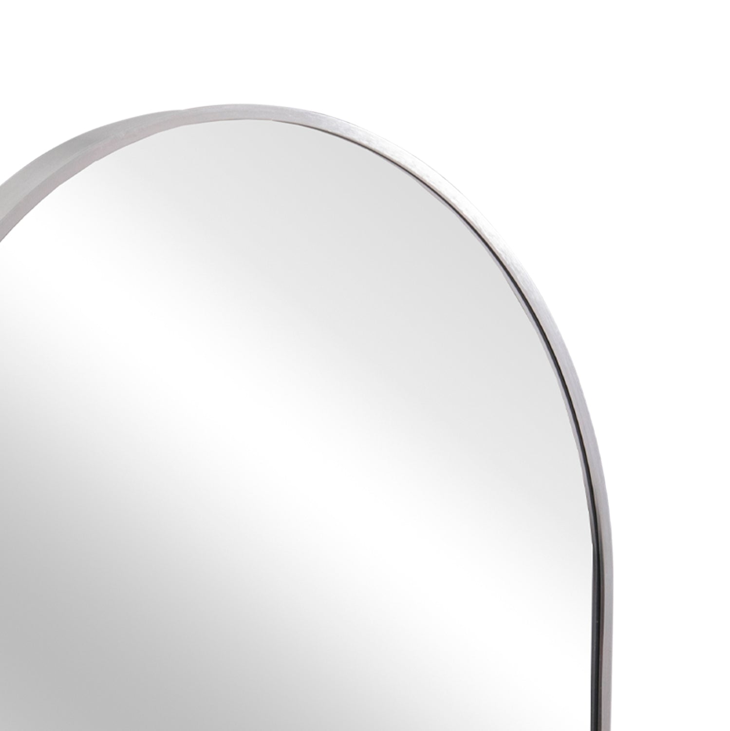 WALL MIRROR SERIES ARCHER HM4500.40 OVAL ALUMINUM FRAME IN SILVER 59x79Hcm.