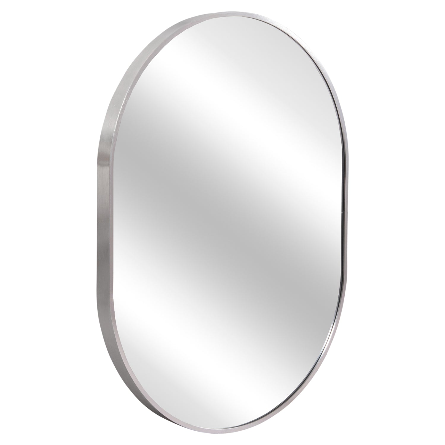 WALL MIRROR SERIES ARCHER HM4500.40 OVAL ALUMINUM FRAME IN SILVER 59x79Hcm.