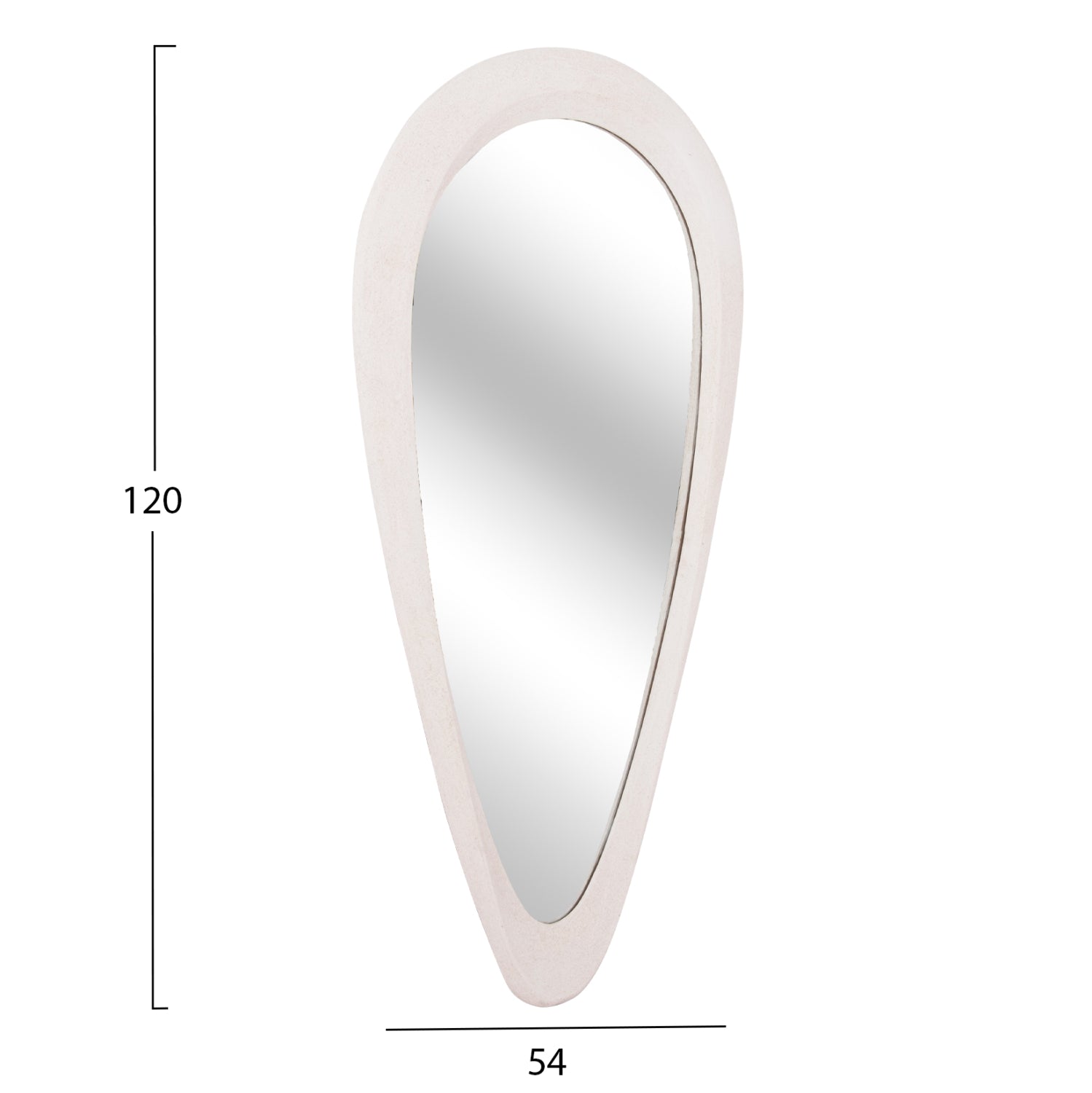 WALL MIRROR SERIES SANTORINI HM4512 MDF IN OFF-WHITE 54x3,5x120Hcm.