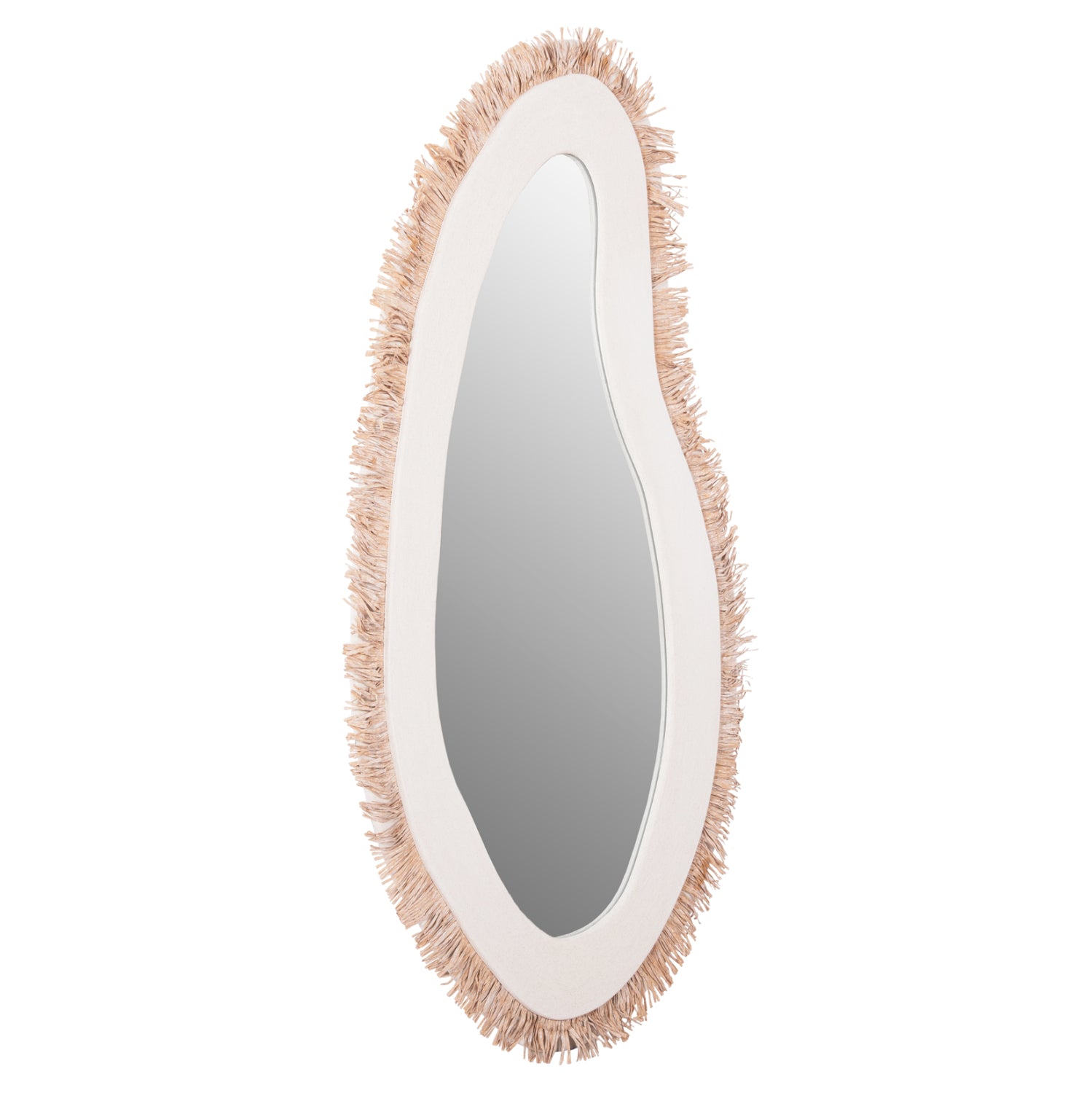 WALL MIRROR SERIES SANTORINI HM4525 MDF IN OFF WHITE-DECOR IN BEIGE 62x1,8x120Hcm.
