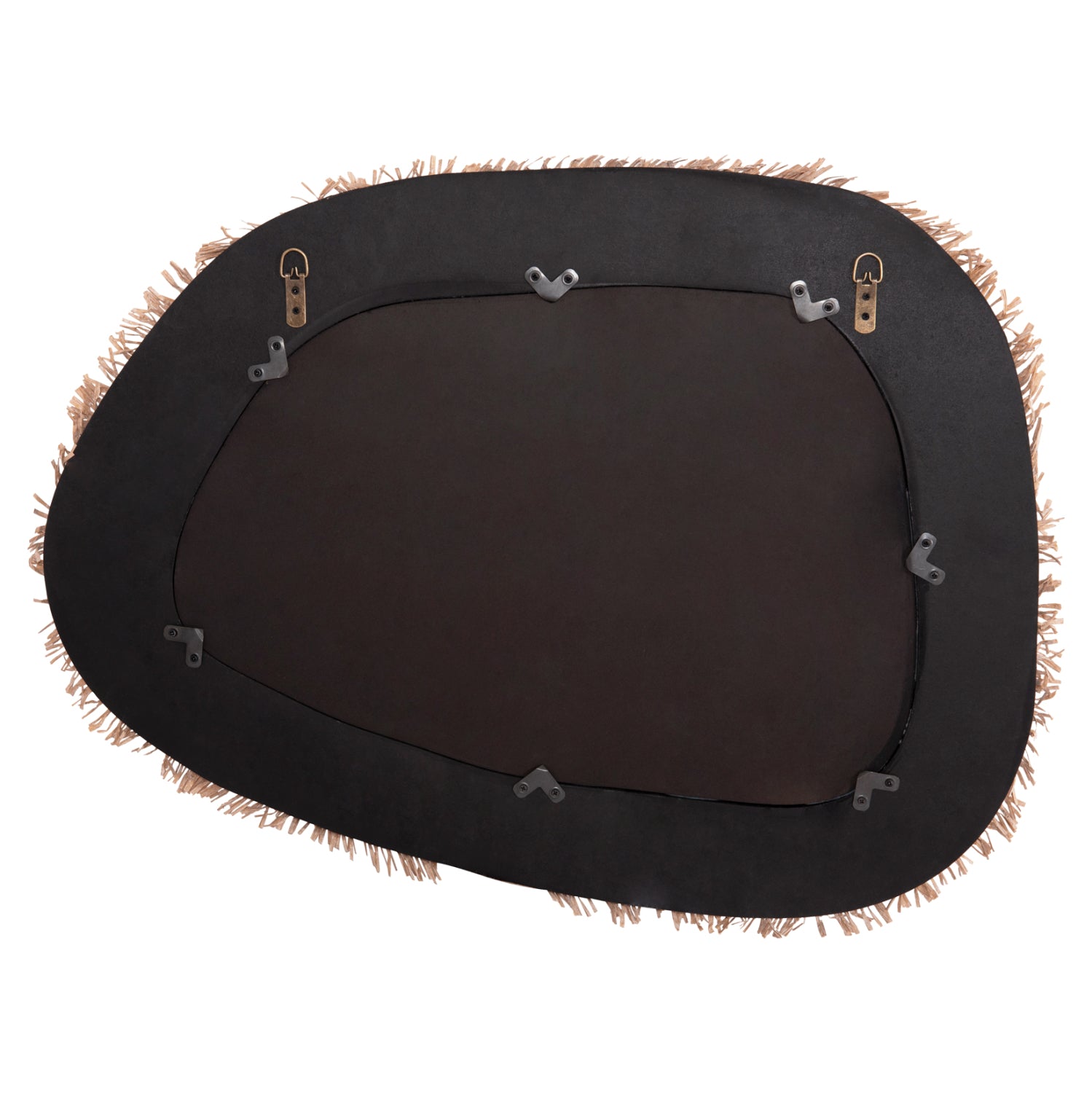 WALL MIRROR SERIES SANTORINI HM4530 MDF IN BLACK-DECOR IN BEIGE 80x1,8x60Hcm.