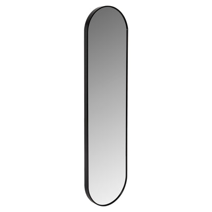 WALL MIRROR HM9581.01 TALL OVAL BLACK ALUMINUM FRAME 38,5x4x149Hcm.