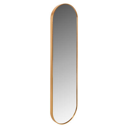 WALL MIRROR HM9581.30 TALL OVAL GOLD ALUMINUM FRAME 38,5x4x149Hcm.