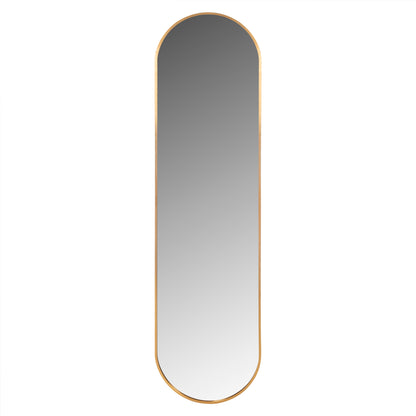 WALL MIRROR HM9581.30 TALL OVAL GOLD ALUMINUM FRAME 38,5x4x149Hcm.