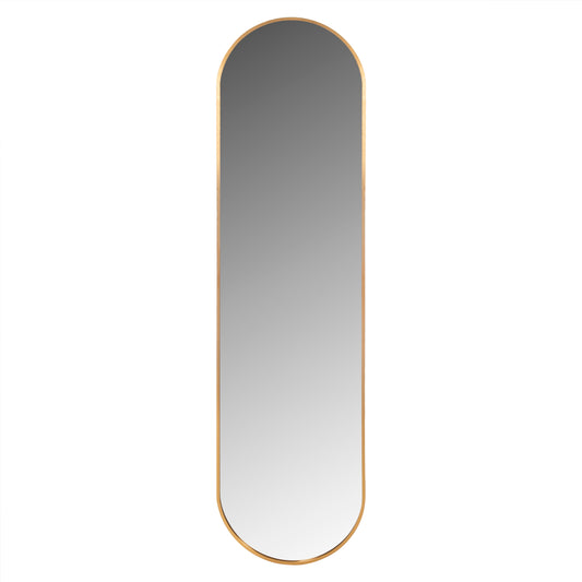 WALL MIRROR HM9581.30 TALL OVAL GOLD ALUMINUM FRAME 38,5x4x149Hcm.