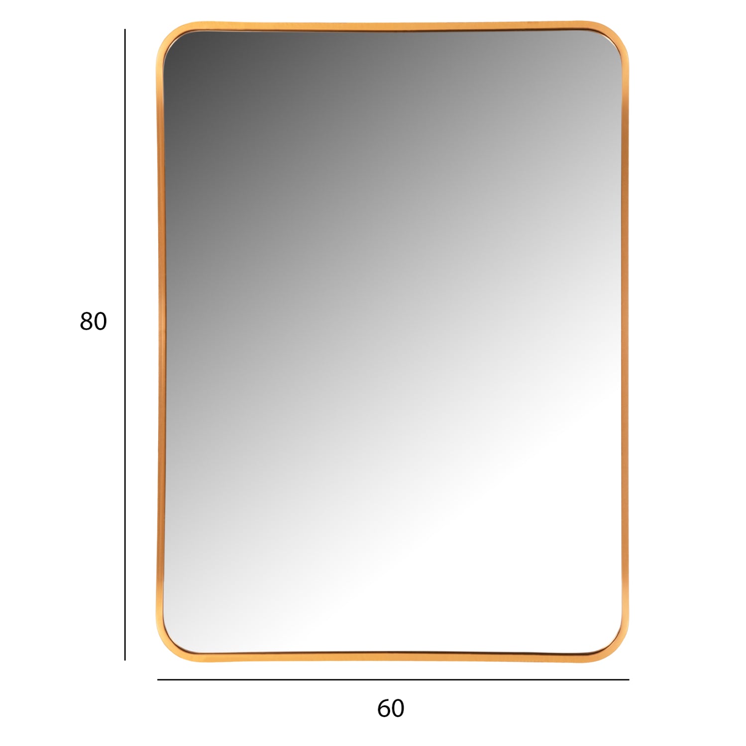 WALL MIRROR HM9584.30 GOLD ALUMINUM FRAME 60x3x80Hcm.