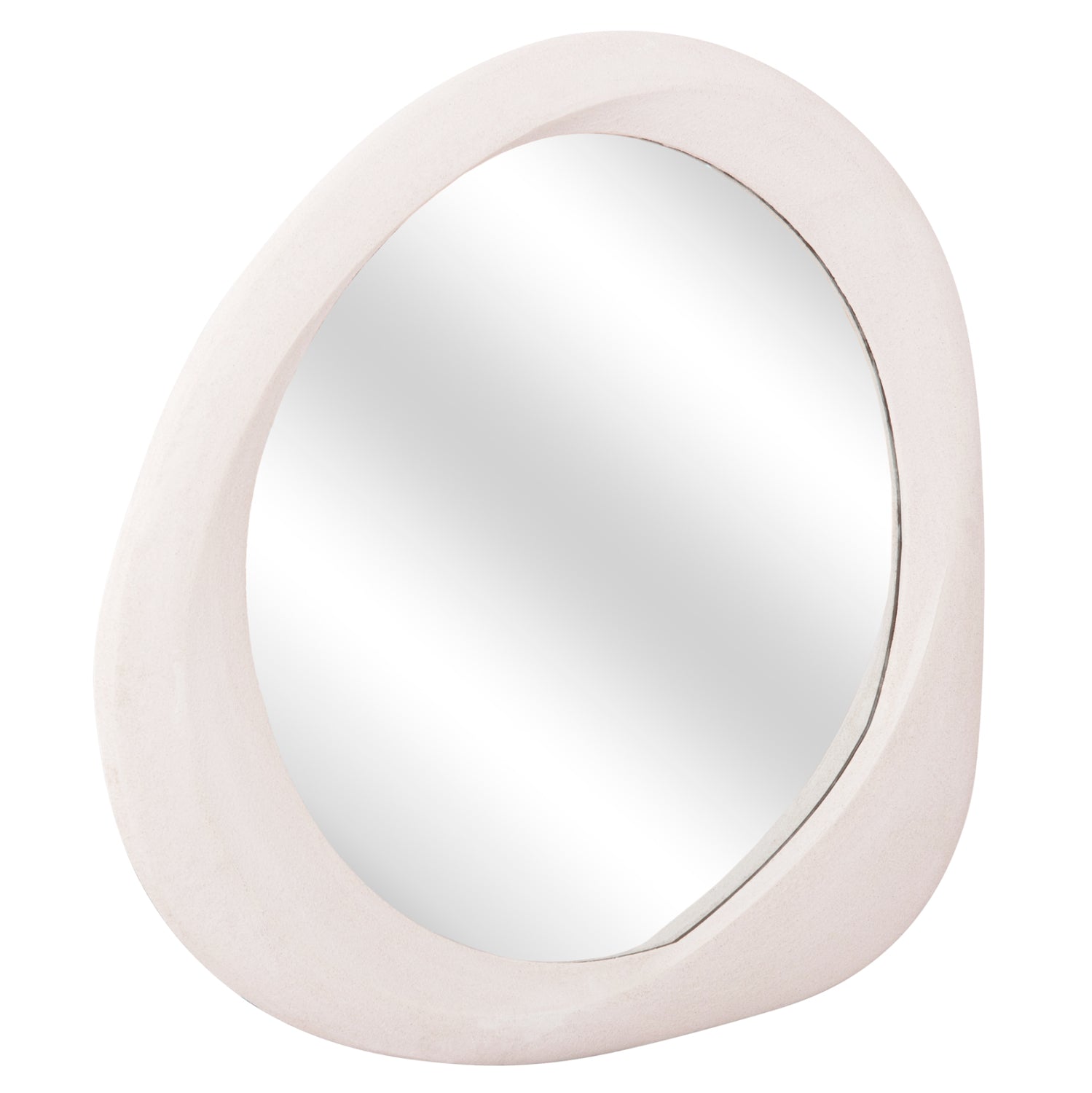 WALL MIRROR OVAL SERIES SANTORINI HM4511 MDF IN OFF-WHITE 82x3,5x74Hcm.
