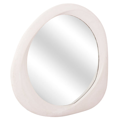 WALL MIRROR OVAL SERIES SANTORINI HM4511 MDF IN OFF-WHITE 82x3,5x74Hcm.