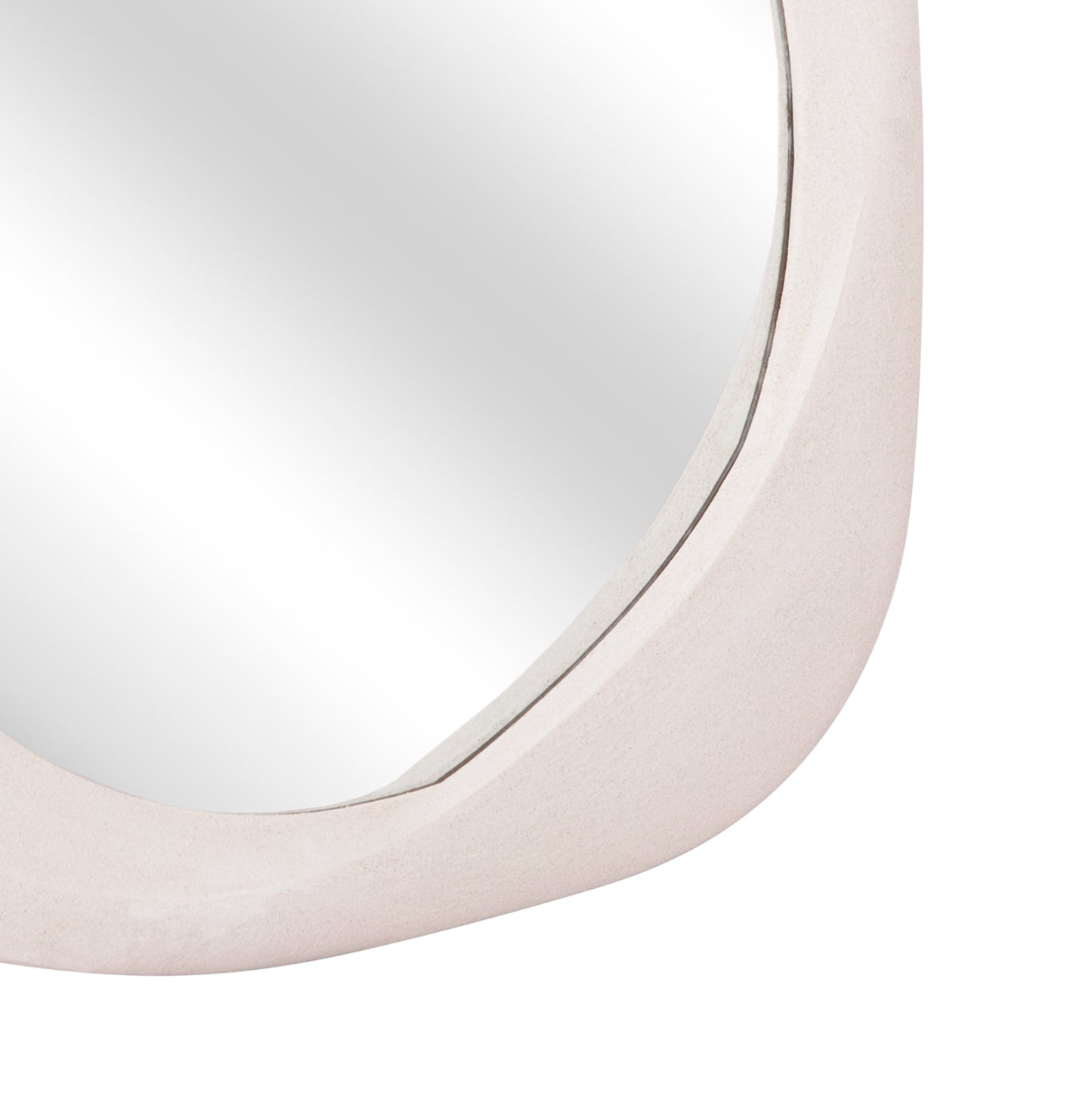 WALL MIRROR OVAL SERIES SANTORINI HM4511 MDF IN OFF-WHITE 82x3,5x74Hcm.