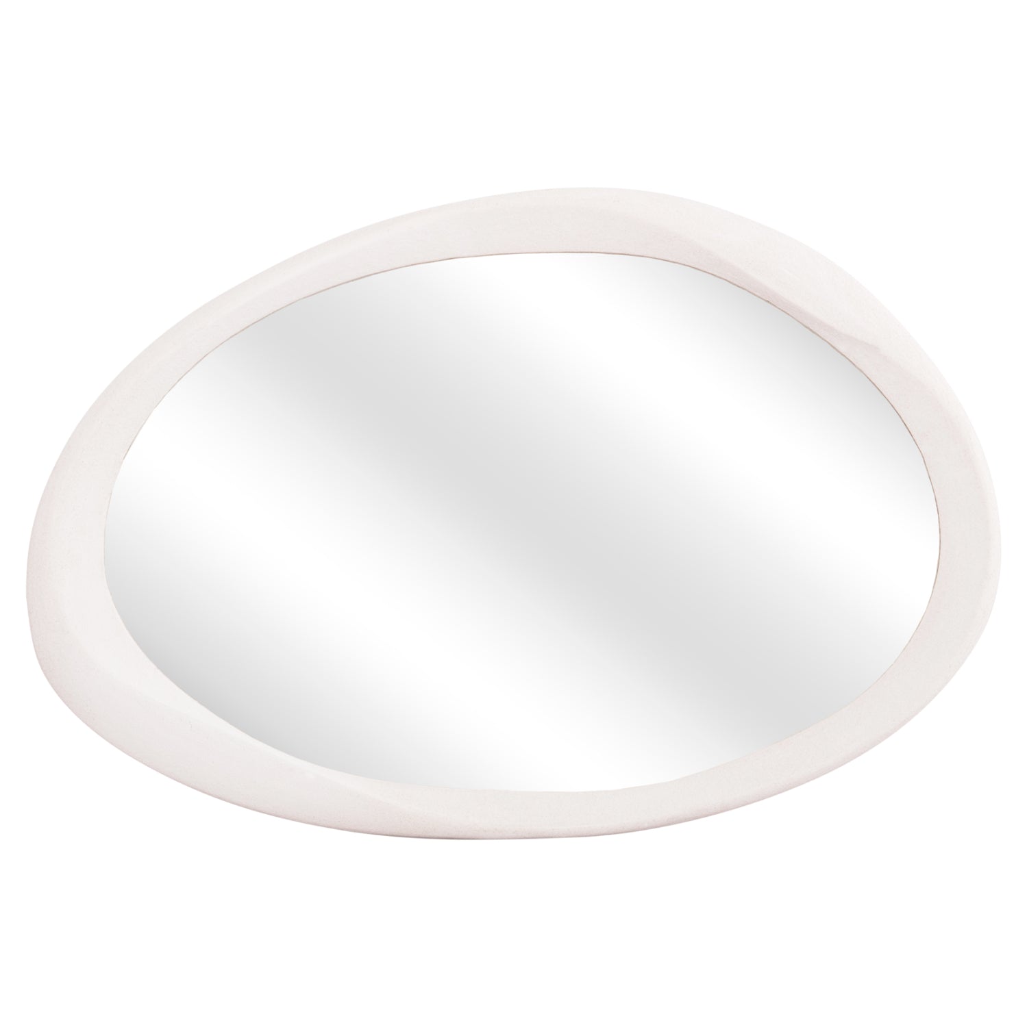 WALL MIRROR OVAL SERIES SANTORINI HM4513 MDF IN OFF-WHITE 90x3,2x60Hcm.