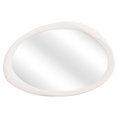 WALL MIRROR OVAL SERIES SANTORINI HM4513 MDF IN OFF-WHITE 90x3,2x60Hcm.
