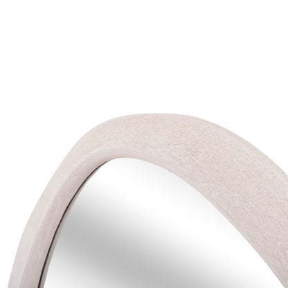 WALL MIRROR OVAL SERIES SANTORINI HM4514 MDF IN OFF-WHITE 48x3,2x60Hcm.