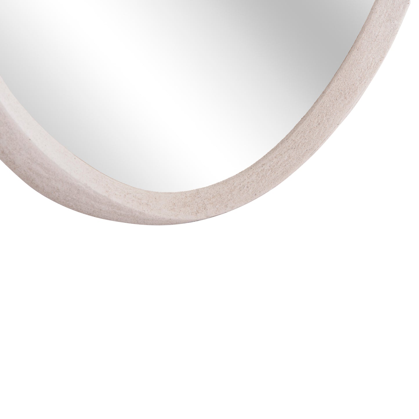 WALL MIRROR OVAL SERIES SANTORINI HM4514 MDF IN OFF-WHITE 48x3,2x60Hcm.