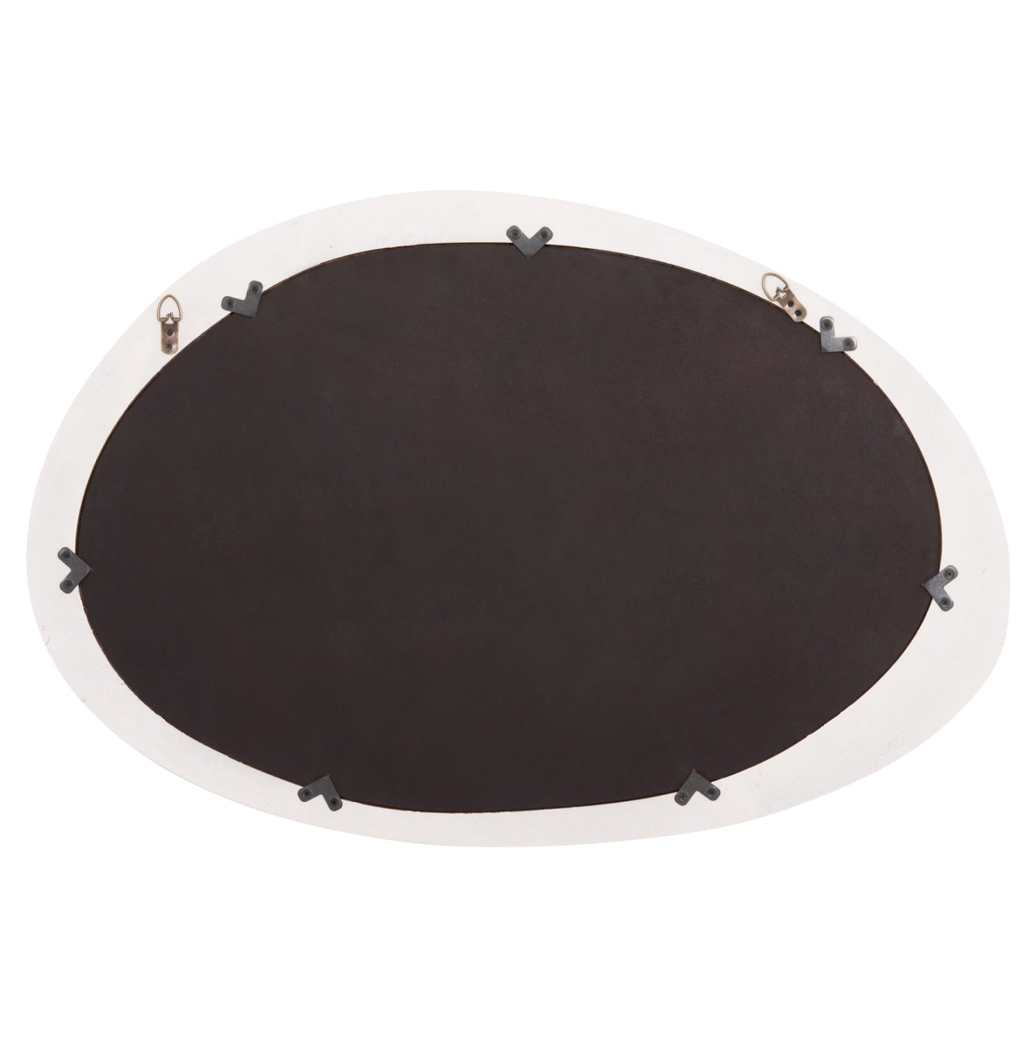 WALL MIRROR OVAL SERIES SANTORINI HM4514 MDF IN OFF-WHITE 48x3,2x60Hcm.