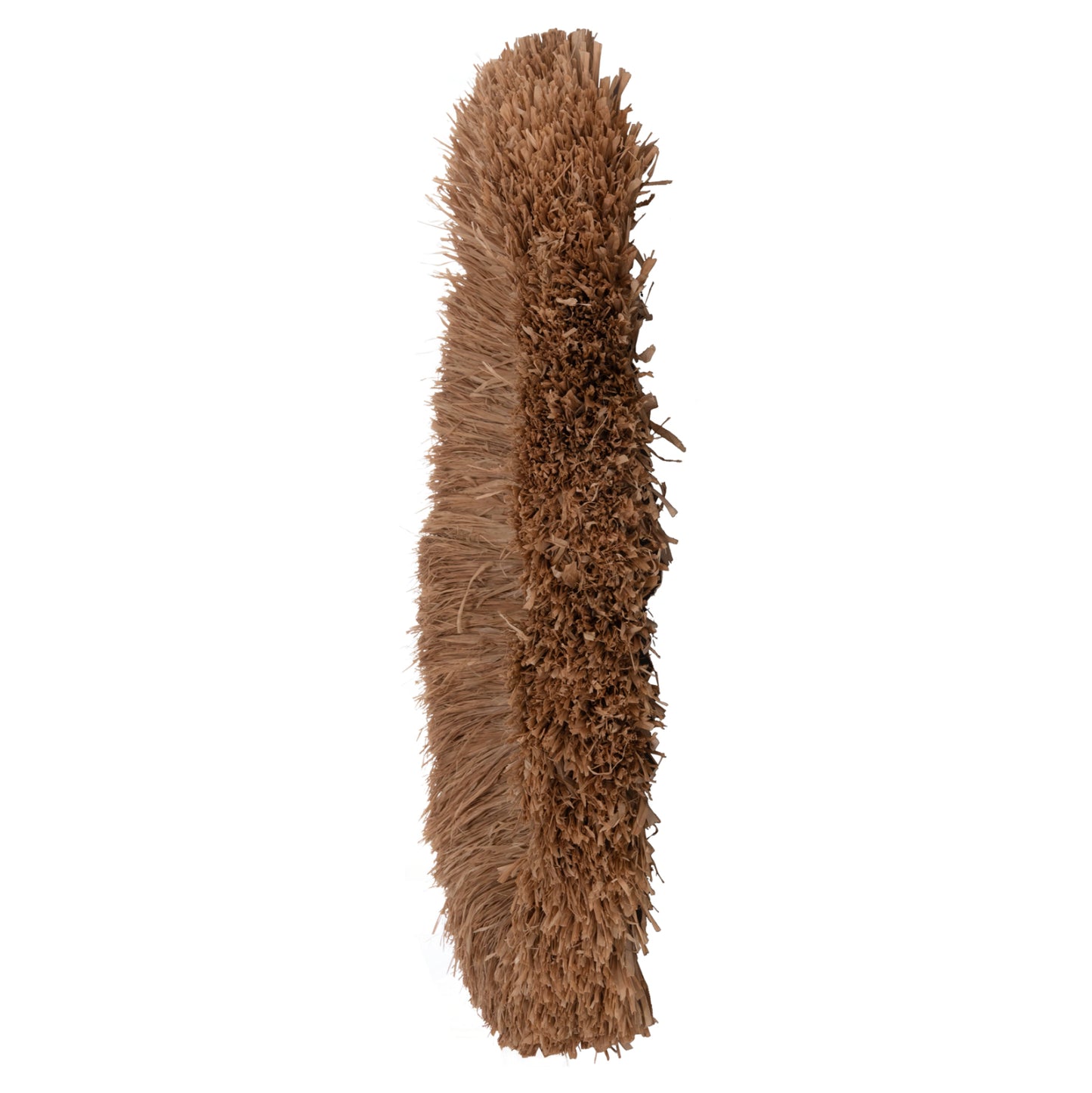WALL MIRROR IN OVAL SHAPE HM4711 SISAL FIBERS FRAME IN NATURAL COLOR 95x60x15(thickness) cm.