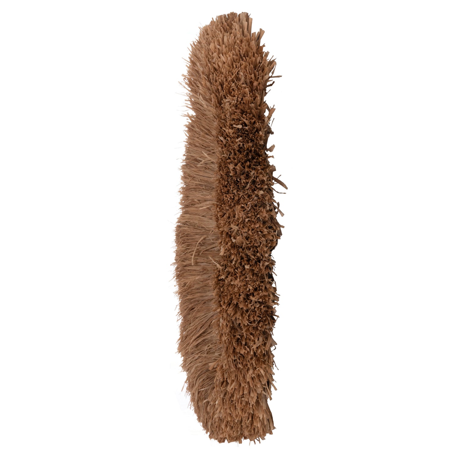 WALL MIRROR IN OVAL SHAPE HM4711 SISAL FIBERS FRAME IN NATURAL COLOR 95x60x15(thickness) cm.