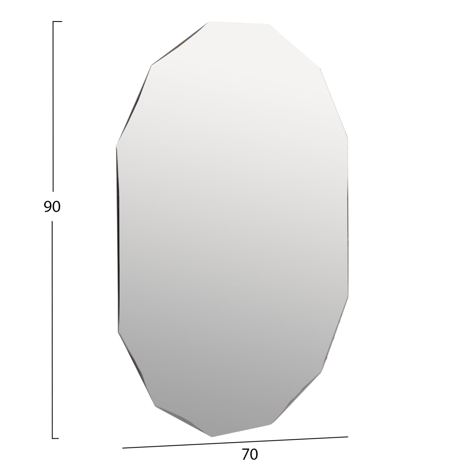 WALL MIRROR CANE HM4493 NO FRAME 70x90Hcm.